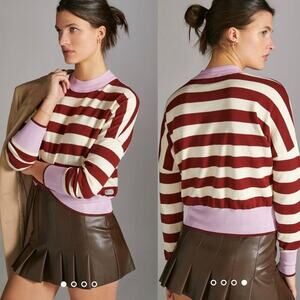 Anthropologie Scotch and‎ Soda striped chic retro sweatshirt size small
